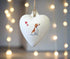 Welsh Springer Ceramic Heart Bauble